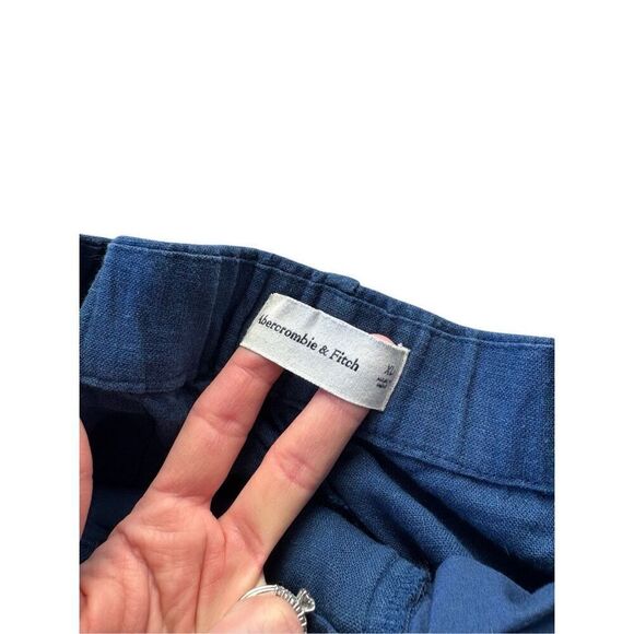 Abercrombie & Fitch Linen Cotton Pants size XL Dark Blue - Picture 11 of 12
